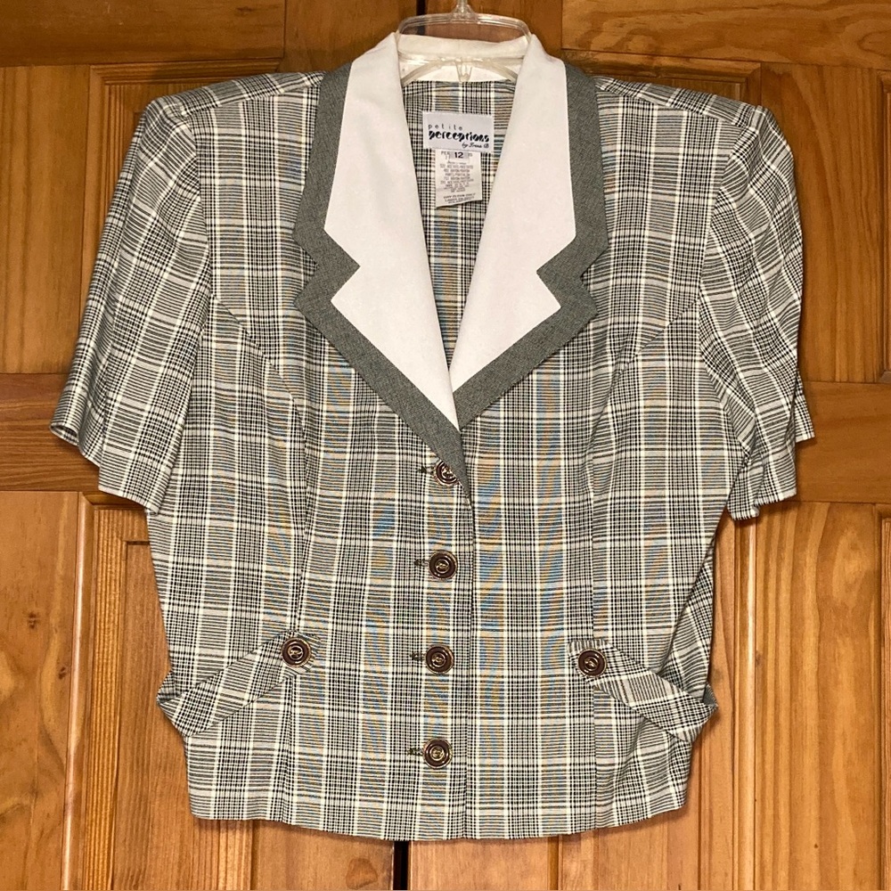 NWOT Vintage 80s 90s Perceptions Petite Career Top Size 12P